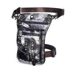 Load image into Gallery viewer, Natural Leather Design Men Small Casual Messenger Mochila Bag Retro Travel Belt Fanny Waist Belt Pack Drop Leg Bag Pouch 2141