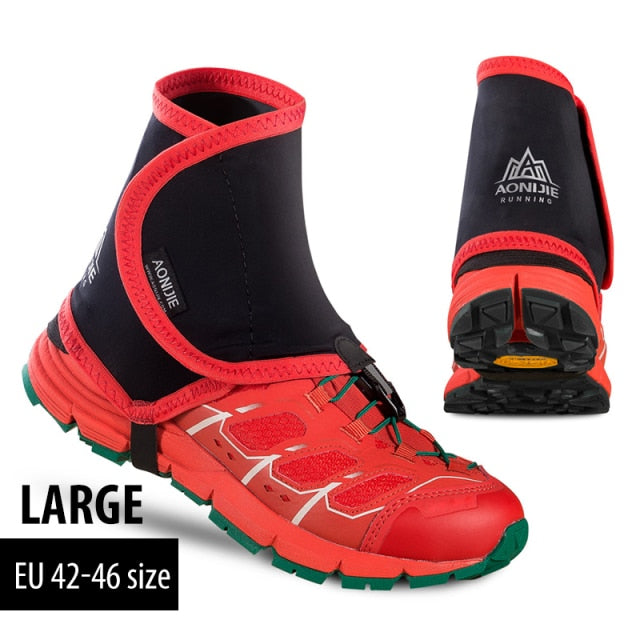 (FR) AONIJIE Trail Reflective Gaiters Protective Sandproof Shoe Covers Off-Road Running Jogging Hiking Outdoor Unisex