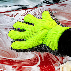 (1pc-Random Color) Car Wash Mitt Car Washing Gloves Winter Waterproof Car Wash Rag