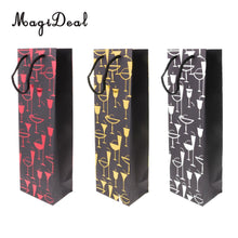 Load image into Gallery viewer, 5 Pieces Elegant Paper Wine Bottle Champagne Bags for Wedding Ceremony Souvenir Gifts