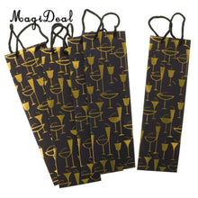 Load image into Gallery viewer, 5 Pieces Elegant Paper Wine Bottle Champagne Bags for Wedding Ceremony Souvenir Gifts