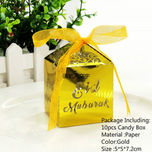 10pcs/set Creative Paper Pyramid Pillow Shape Candy Box Baby Shower Wedding Festival Party Chocolate Return Gift Box Supply