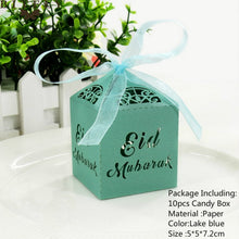 Load image into Gallery viewer, 10pcs/set Creative Paper Pyramid Pillow Shape Candy Box Baby Shower Wedding Festival Party Chocolate Return Gift Box Supply