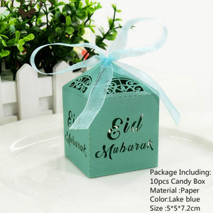 10pcs/set Creative Paper Pyramid Pillow Shape Candy Box Baby Shower Wedding Festival Party Chocolate Return Gift Box Supply