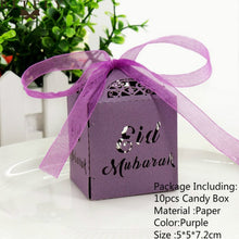Load image into Gallery viewer, 10pcs/set Creative Paper Pyramid Pillow Shape Candy Box Baby Shower Wedding Festival Party Chocolate Return Gift Box Supply
