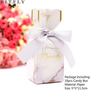 10pcs/set Creative Paper Pyramid Pillow Shape Candy Box Baby Shower Wedding Festival Party Chocolate Return Gift Box Supply