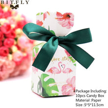 Load image into Gallery viewer, 10pcs/set Creative Paper Pyramid Pillow Shape Candy Box Baby Shower Wedding Festival Party Chocolate Return Gift Box Supply