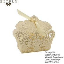 Load image into Gallery viewer, 10pcs/set Creative Paper Pyramid Pillow Shape Candy Box Baby Shower Wedding Festival Party Chocolate Return Gift Box Supply