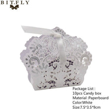 Load image into Gallery viewer, 10pcs/set Creative Paper Pyramid Pillow Shape Candy Box Baby Shower Wedding Festival Party Chocolate Return Gift Box Supply