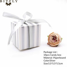 Load image into Gallery viewer, 10pcs/set Creative Paper Pyramid Pillow Shape Candy Box Baby Shower Wedding Festival Party Chocolate Return Gift Box Supply