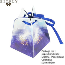 Load image into Gallery viewer, 10pcs/set Creative Paper Pyramid Pillow Shape Candy Box Baby Shower Wedding Festival Party Chocolate Return Gift Box Supply