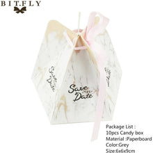 Load image into Gallery viewer, 10pcs/set Creative Paper Pyramid Pillow Shape Candy Box Baby Shower Wedding Festival Party Chocolate Return Gift Box Supply