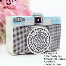 Load image into Gallery viewer, 10pcs/set Creative Paper Pyramid Pillow Shape Candy Box Baby Shower Wedding Festival Party Chocolate Return Gift Box Supply