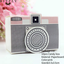 Load image into Gallery viewer, 10pcs/set Creative Paper Pyramid Pillow Shape Candy Box Baby Shower Wedding Festival Party Chocolate Return Gift Box Supply
