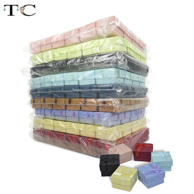 240pcs Assorted Jewelry Gifts Boxes for Jewelry Display 4*4*3cm Assorted Colors Ring Box Small Gift Boxes