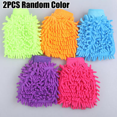 (2pcs-Random Color) Car Wash Mitt Car Washing Gloves Winter Waterproof Car Wash Rag