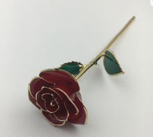 Load image into Gallery viewer, 24K Gold Roses Plated Real Red Rose Birthday Valentine&#39;S Day Anniversary Gift With Souvenir Bag For Girdfriend and Mother&#39;s Gift