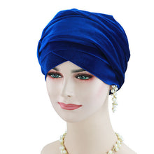 Load image into Gallery viewer, (FR-GSS Extra Long) Muslim Velvet Women Hijab HeadScarf Turban Head Wraps Cap Hat Cap