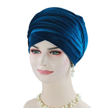 Load image into Gallery viewer, (FR-GSS Extra Long) Muslim Velvet Women Hijab HeadScarf Turban Head Wraps Cap Hat Cap
