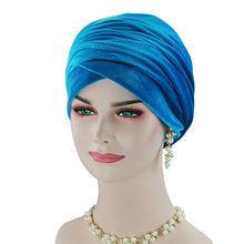 Load image into Gallery viewer, (FR-GSS Extra Long) Muslim Velvet Women Hijab HeadScarf Turban Head Wraps Cap Hat Cap