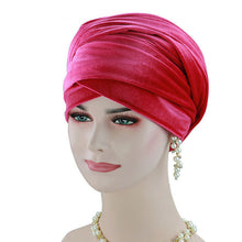 Load image into Gallery viewer, (FR-GSS Extra Long) Muslim Velvet Women Hijab HeadScarf Turban Head Wraps Cap Hat Cap