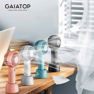 (FR) GAIATOP Mini Portable Fan Handheld USB Charging Fan Cooling Electric Fan 3 Speed Adjustment Powerful Dual Motor Outdoor Travel