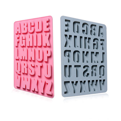 26 English alphabet chocolate molds Candy Ice Tray Cake Decorating Tools Happy birthday letter stencil Kitchen baking accessorie