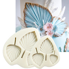 Load image into Gallery viewer, 1Pc Palm Leaf Silicone Sugarcraft Mold Turtle Leaves Fan Shape Resin Tools Chocolate Cupcake Fondant Mould Cake Decorating Tools