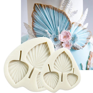 1Pc Palm Leaf Silicone Sugarcraft Mold Turtle Leaves Fan Shape Resin Tools Chocolate Cupcake Fondant Mould Cake Decorating Tools