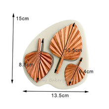 Load image into Gallery viewer, 1Pc Palm Leaf Silicone Sugarcraft Mold Turtle Leaves Fan Shape Resin Tools Chocolate Cupcake Fondant Mould Cake Decorating Tools