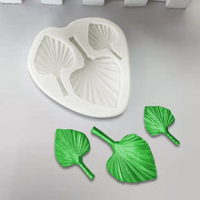 Load image into Gallery viewer, 1Pc Palm Leaf Silicone Sugarcraft Mold Turtle Leaves Fan Shape Resin Tools Chocolate Cupcake Fondant Mould Cake Decorating Tools