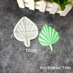1Pc Palm Leaf Silicone Sugarcraft Mold Turtle Leaves Fan Shape Resin Tools Chocolate Cupcake Fondant Mould Cake Decorating Tools