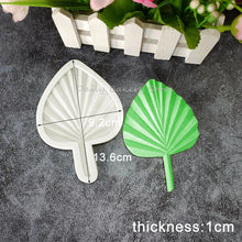 Load image into Gallery viewer, 1Pc Palm Leaf Silicone Sugarcraft Mold Turtle Leaves Fan Shape Resin Tools Chocolate Cupcake Fondant Mould Cake Decorating Tools