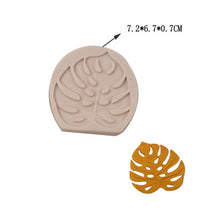 Load image into Gallery viewer, 1Pc Palm Leaf Silicone Sugarcraft Mold Turtle Leaves Fan Shape Resin Tools Chocolate Cupcake Fondant Mould Cake Decorating Tools