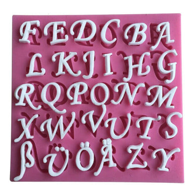 26 English Letters Silicone 3D Mould Cookware Dining Bar Non-Stick Cake Decorating Fondant Soap Mold