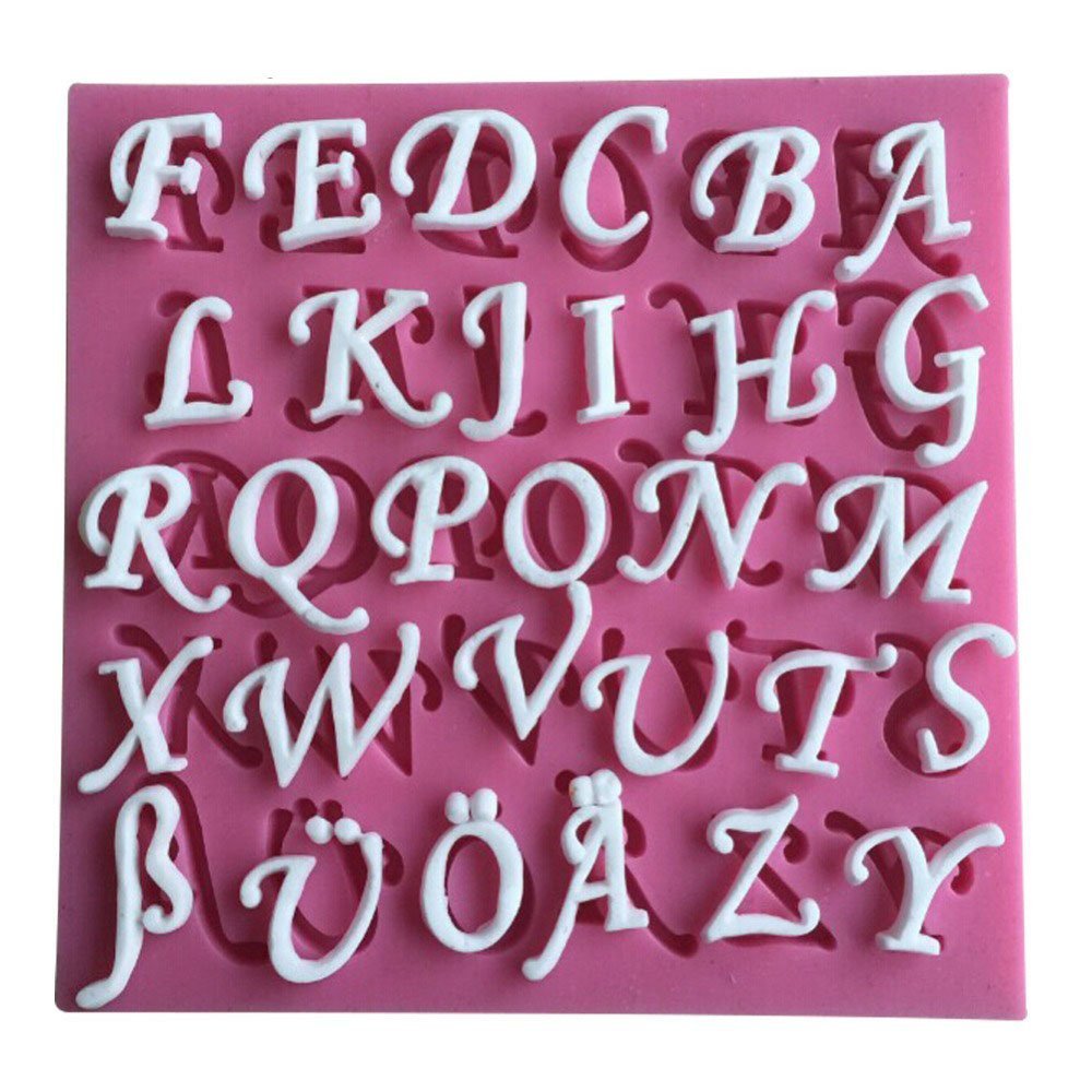 26 English Letters Silicone 3D Mould Cookware Dining Bar Non-Stick Cake Decorating Fondant Soap Mold