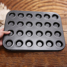 Load image into Gallery viewer, (FR) 24 Holes Carbon Steel Non-stick Cake Mould DIY Mini Pudding Baking Tray Cup Mini Muffin Pan Oven Trays Small Cupcake Molds