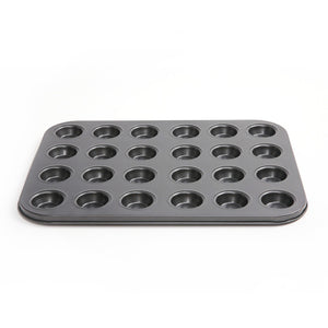 (FR) 24 Holes Carbon Steel Non-stick Cake Mould DIY Mini Pudding Baking Tray Cup Mini Muffin Pan Oven Trays Small Cupcake Molds