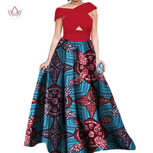 Load image into Gallery viewer, BRW Dahiki African Print Ankara Sleeveless Maxi Culture Dress Head and Scarf