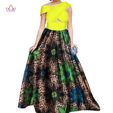 Load image into Gallery viewer, BRW Dahiki African Print Ankara Sleeveless Maxi Culture Dress Head and Scarf