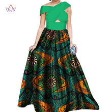 Load image into Gallery viewer, BRW Dahiki African Print Ankara Sleeveless Maxi Culture Dress Head and Scarf