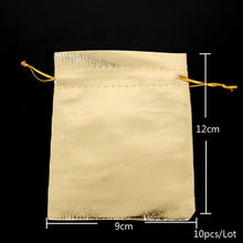 Load image into Gallery viewer, 10pcs/lot Adjustable Jewelry Packing silver/gold Drawstring Velvet bag Drawable Organza Pouch Christmas Wedding Gift Jewelry Bag