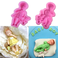 Load image into Gallery viewer, 1PC 3D Boy Girl Silicone Cake Mold Baby Party Chocolate Cake Cake Decoration Tools Bakeware