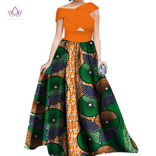 Load image into Gallery viewer, BRW Dahiki African Print Ankara Sleeveless Maxi Culture Dress Head and Scarf