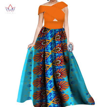 Load image into Gallery viewer, BRW Dahiki African Print Ankara Sleeveless Maxi Culture Dress Head and Scarf