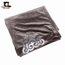 Load image into Gallery viewer, New fashion women gorgeous Embellished sequined Velvet Turban Long Head Wraps women luxury Hijab head scarf turbante