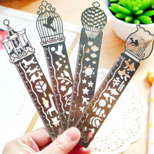 Load image into Gallery viewer, 1pcs/lot NEW Zakka Style Metal bookmark ruler drawing template cute students&#39; DIY tools prize Good quality