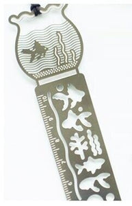 1pcs/lot NEW Zakka Style Metal bookmark ruler drawing template cute students' DIY tools prize Good quality