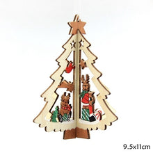 Load image into Gallery viewer, 3Sets/Lot 3D Creative Christmas Wooden Pendants Ornaments For Home Christmas Party Xmas Tree Ornaments Kids Gifts Decorations