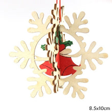Load image into Gallery viewer, 3Sets/Lot 3D Creative Christmas Wooden Pendants Ornaments For Home Christmas Party Xmas Tree Ornaments Kids Gifts Decorations